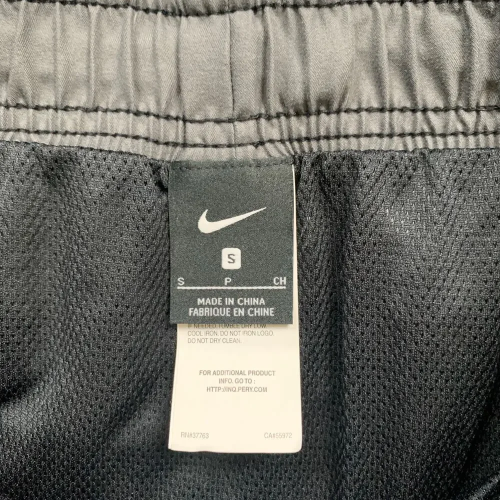 Nike Swim Shorts Mens Small Black Blue Surge 9-Inch Volley Swimwear‎ Brief Lined